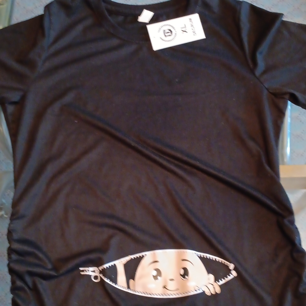 Decrum brand Maturnity Shirt Color Black Size XL